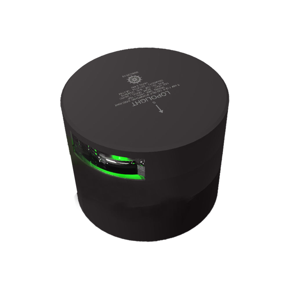 Lopolight Side Lights - Horizontal Mount 112.5° 3nm Green (Black Housing)