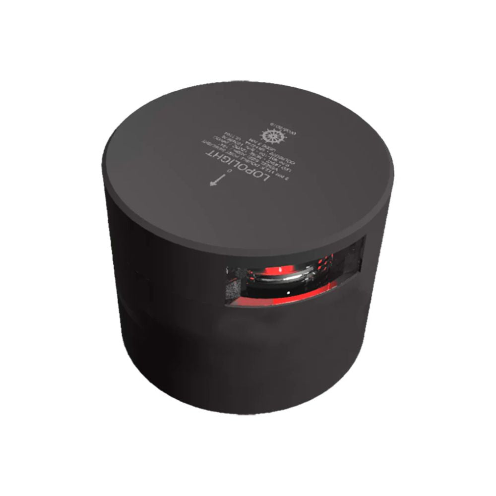 Lopolight Side Lights - Horizontal Mount - Red - Black Housing - 112.5° - 3 nm - Single