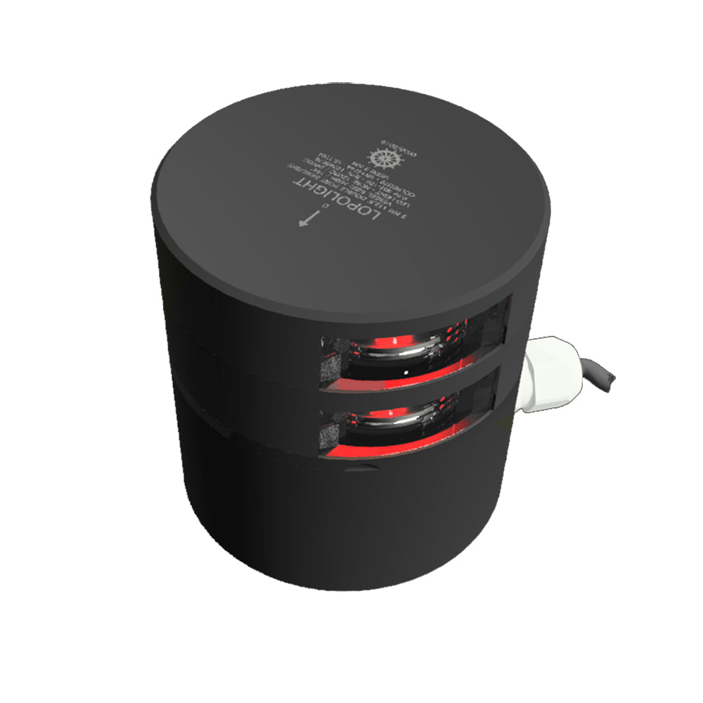Lopolight Side Lights - Horizontal Mount 112.5° 3nm Red, Double (Black Housing)