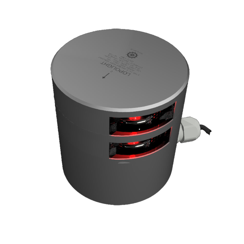 Lopolight Side Lights - Horizontal Mount 112.5° 3nm Red, Double (Silver Housing)