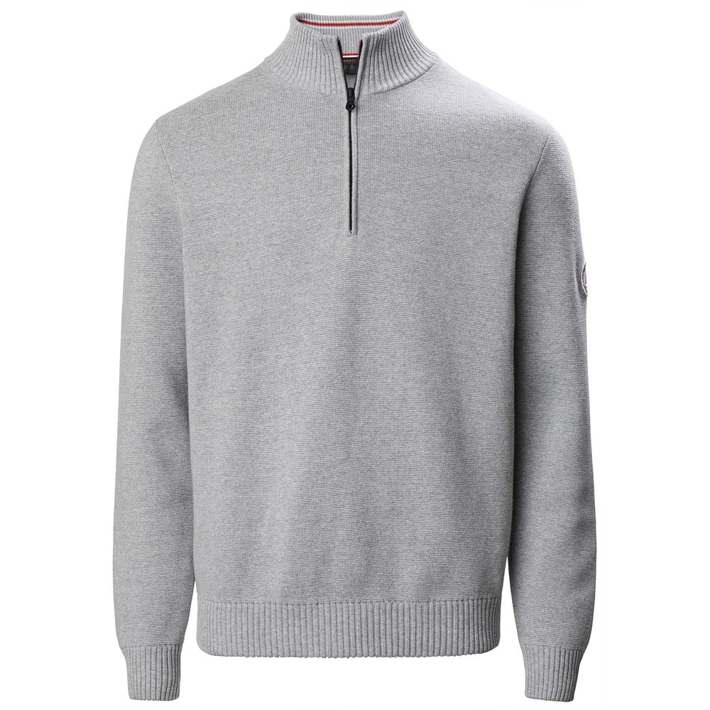 Musto Milano 1/2 Zip Neck Knit - Grey Marl