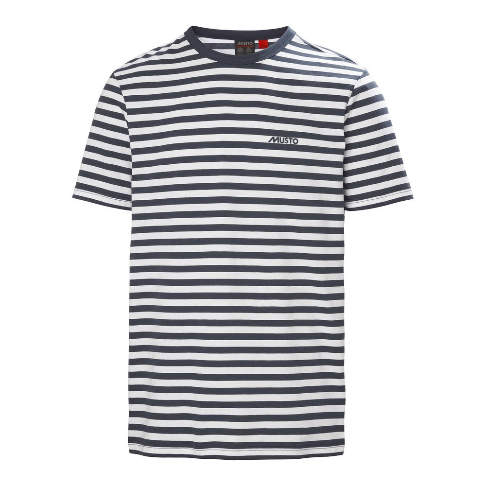 Musto Loire Stripe Short Sleeve Tee - True Navy / White