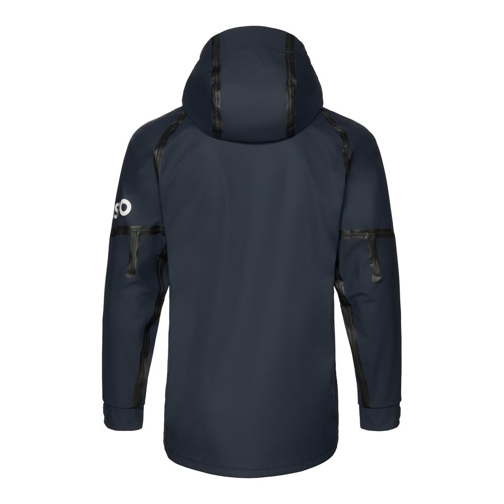 Musto Men's Champ Aqua Hoodie Jacket - Navy / Cherry Tomato