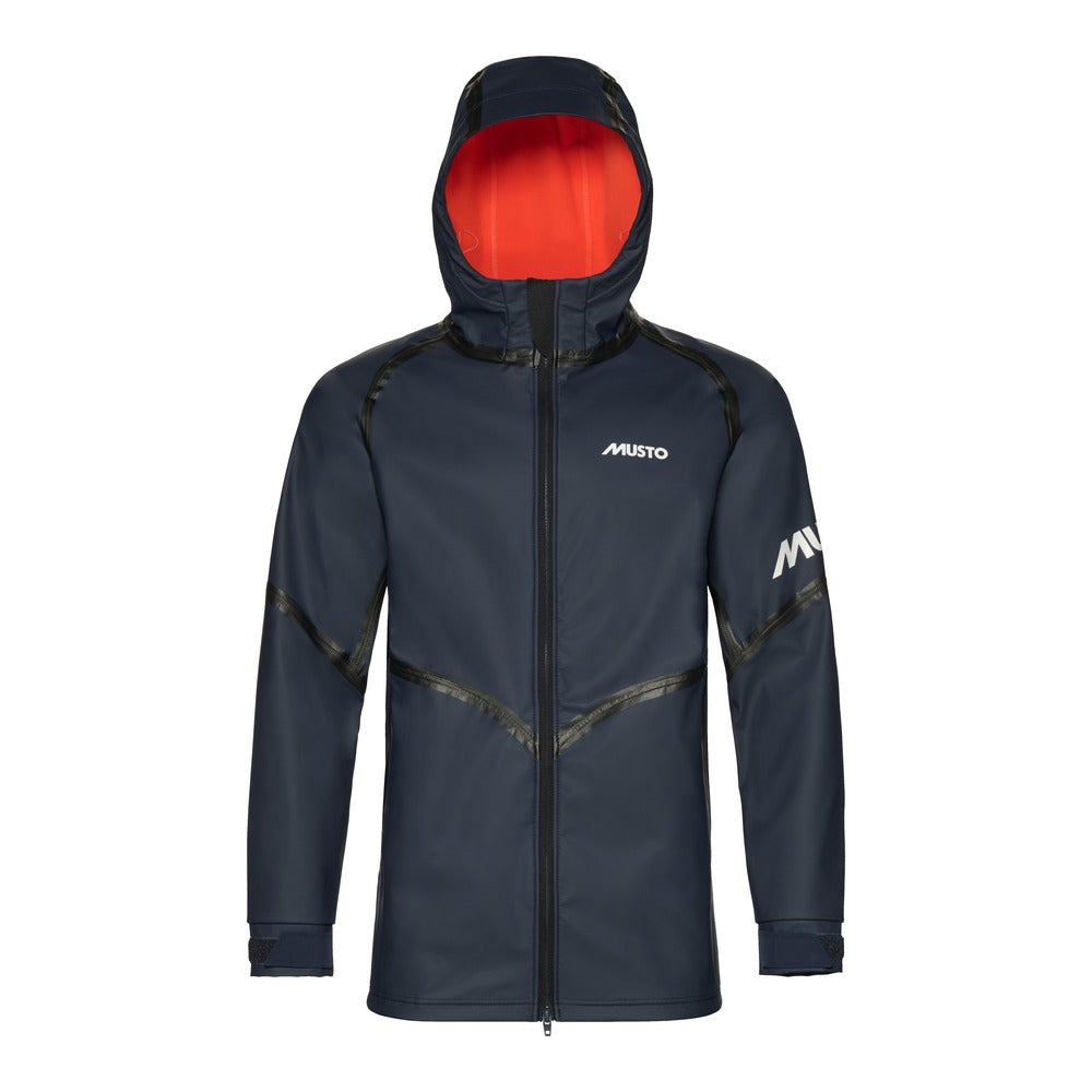 Musto Men's Champ Aqua Hoodie Jacket - Navy / Cherry Tomato