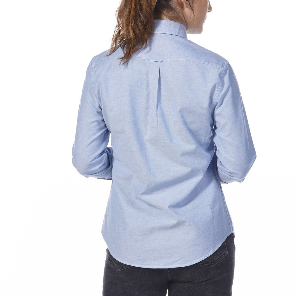 Musto Women's Essential Long Sleeve Oxford Shirt - Pale Blue