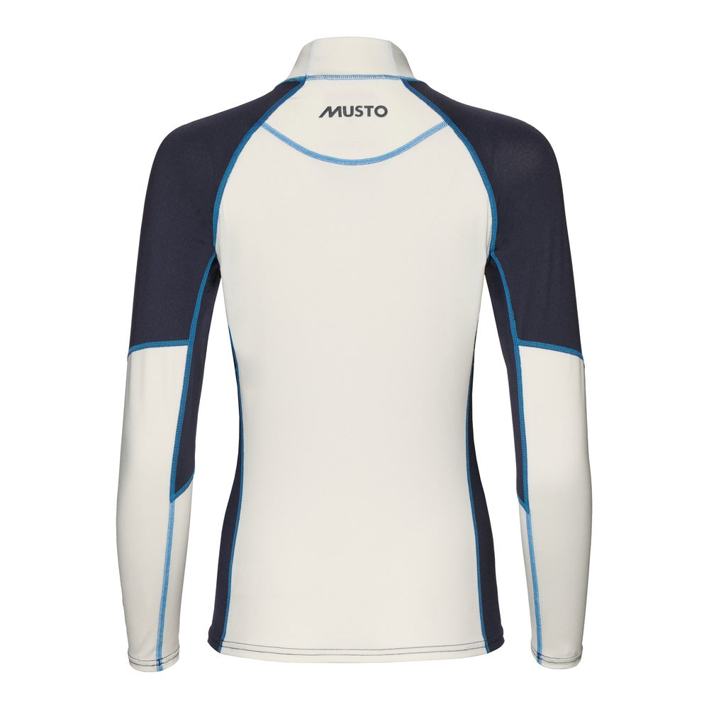 Musto Women's Champ Long Sleeve Rash Guard - White / Navy