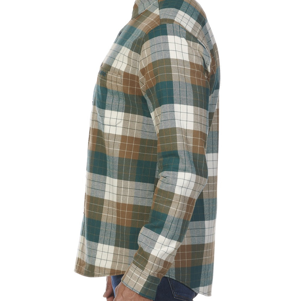 Musto Men's Marina Plaid Long Sleeve Shirt - Dark Caramel