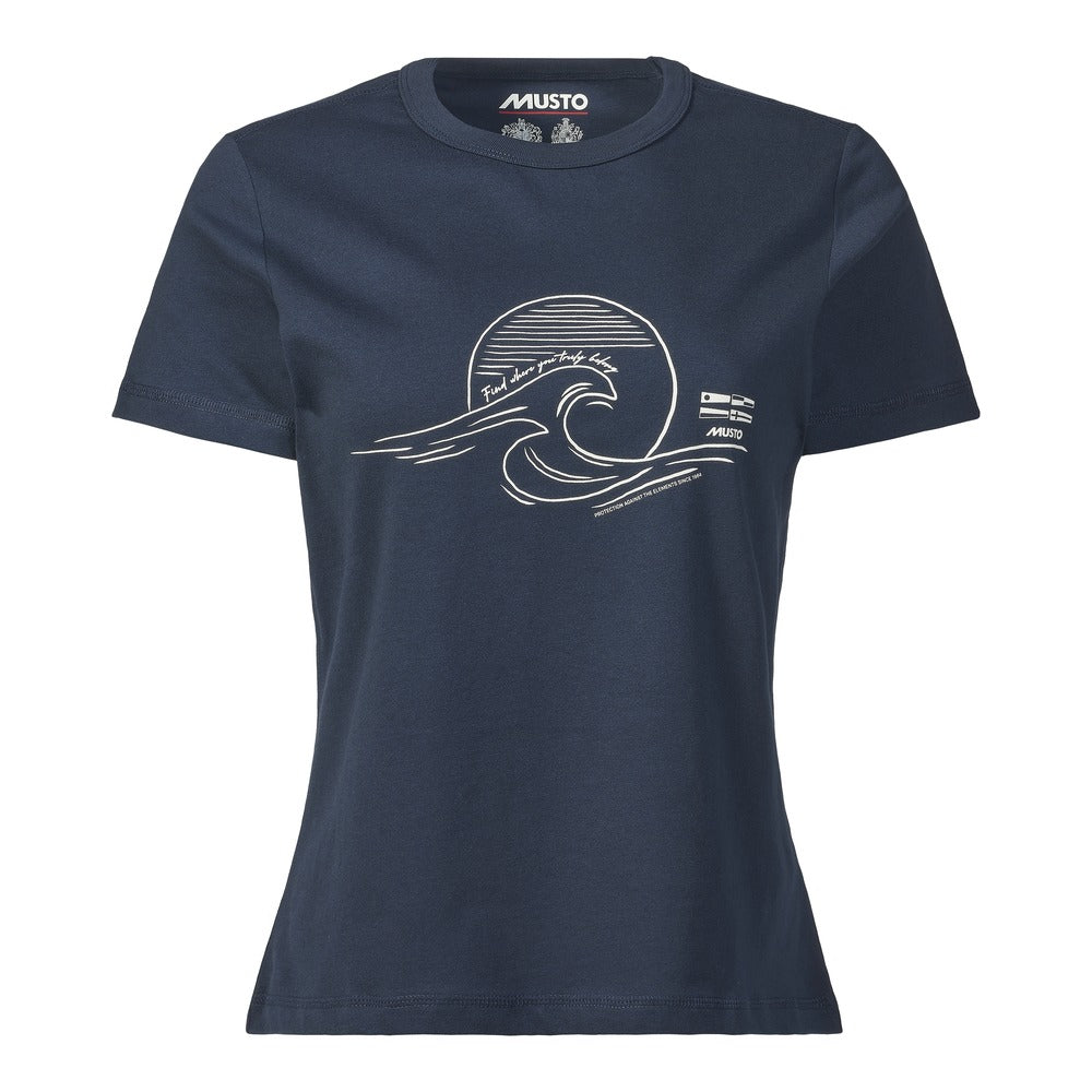 Musto Women's Marina Graphic Short Sleeve Tee - Navy
