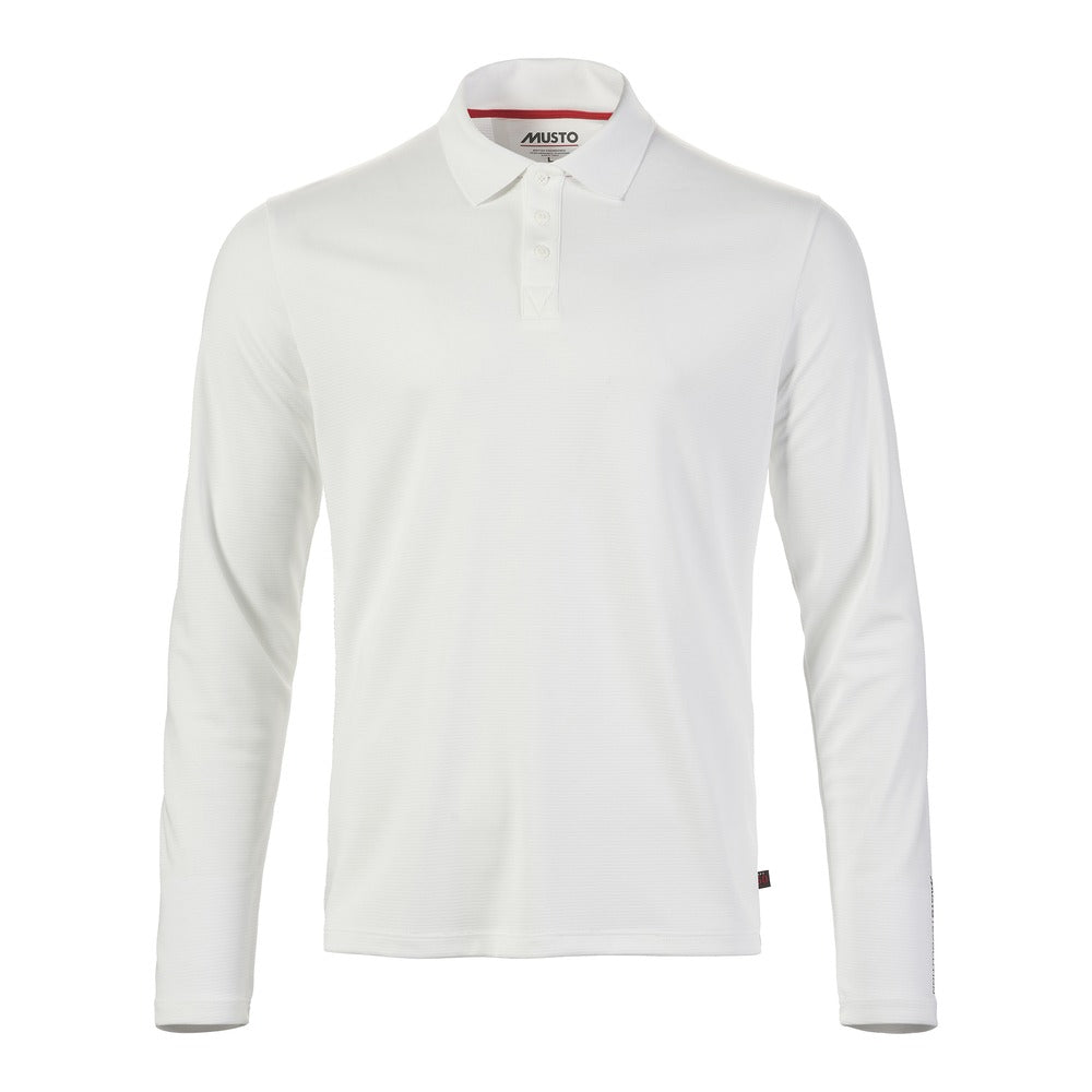 Musto Men's Evolution Crew Sunblock Long Sleeve Polo - White
