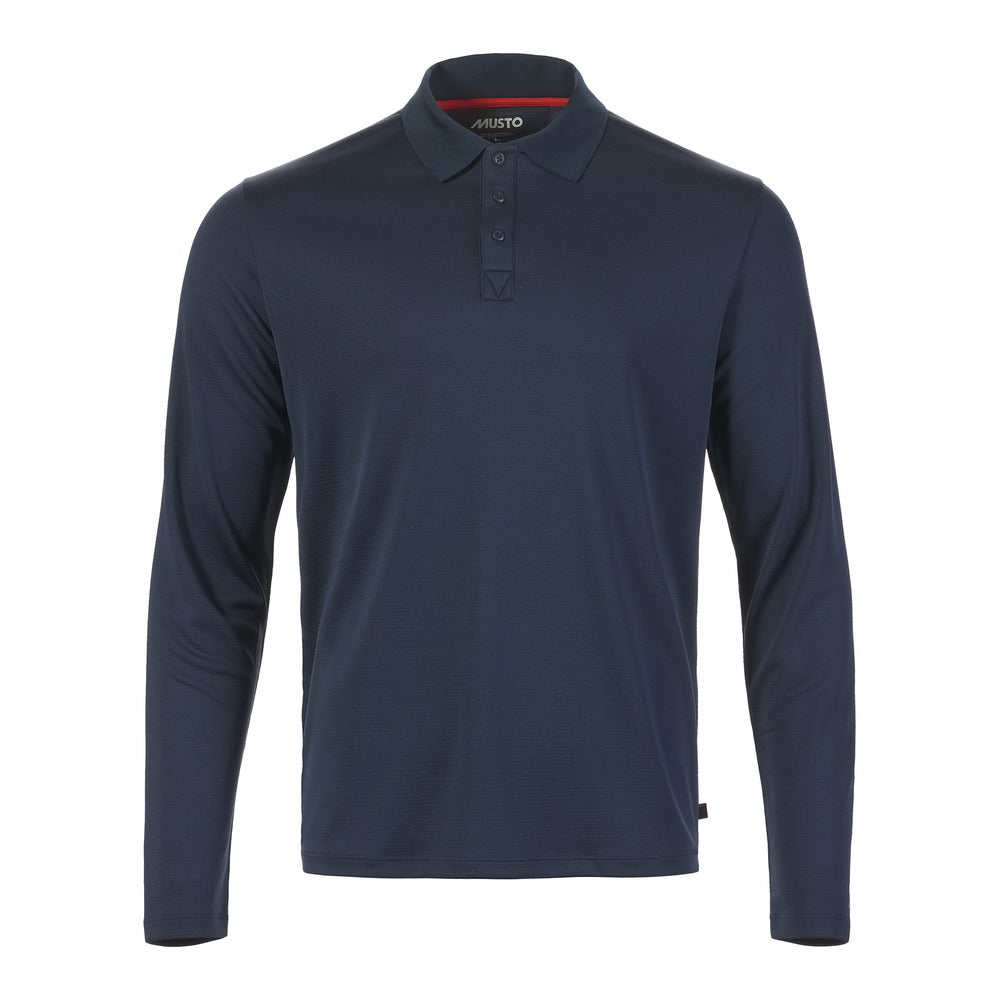 Musto Men's Evolution Crew Sunblock Long Sleeve Polo - Navy