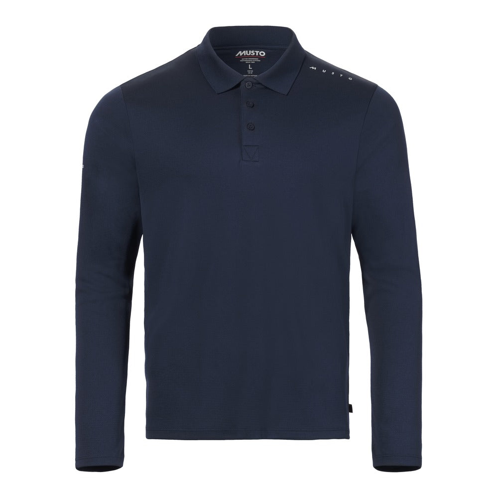 Musto Men's Evolution Crew Sunblock Long Sleeve Polo - Navy