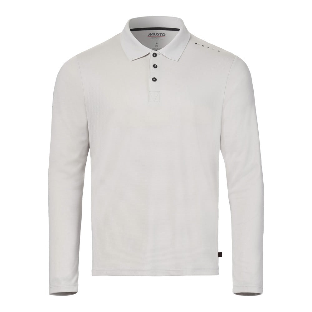 Musto Men's Evolution Crew Sunblock Long Sleeve Polo - Platinum