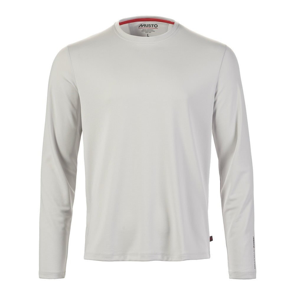 Musto Men's Evolution Crew Sunblock Long Sleeve Tee - Platinum