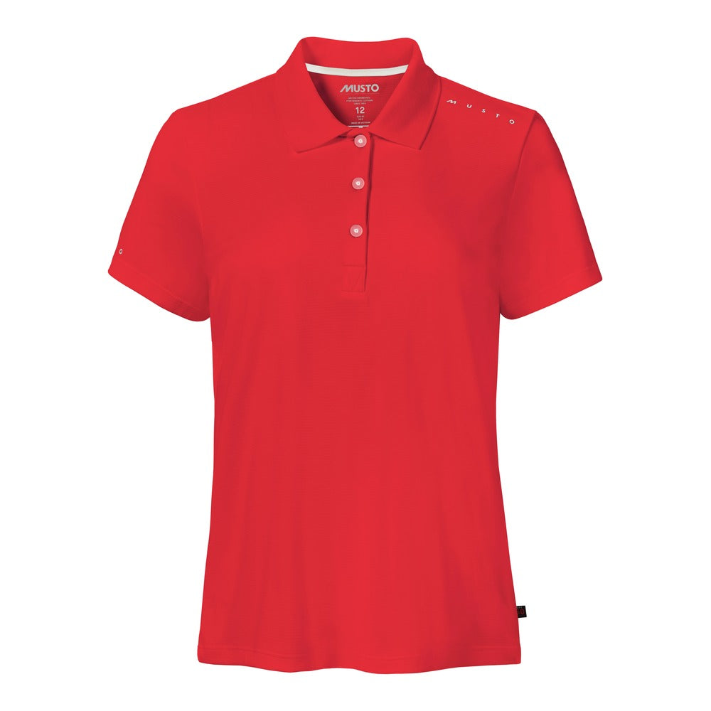 Musto Women's Evolution Crew Sunblock Short Sleeve Polo - True Red