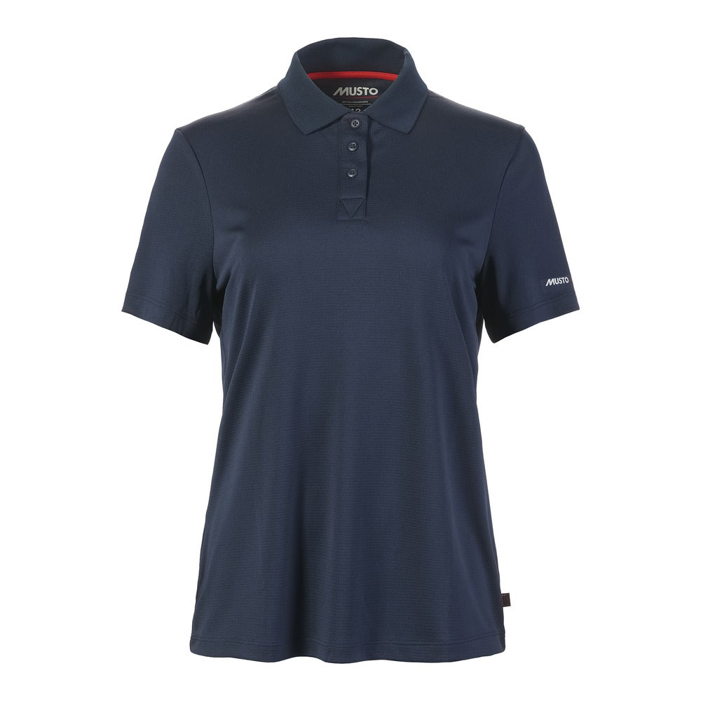 Musto Women's Evolution Crew Sunblock Short Sleeve Polo - Navy