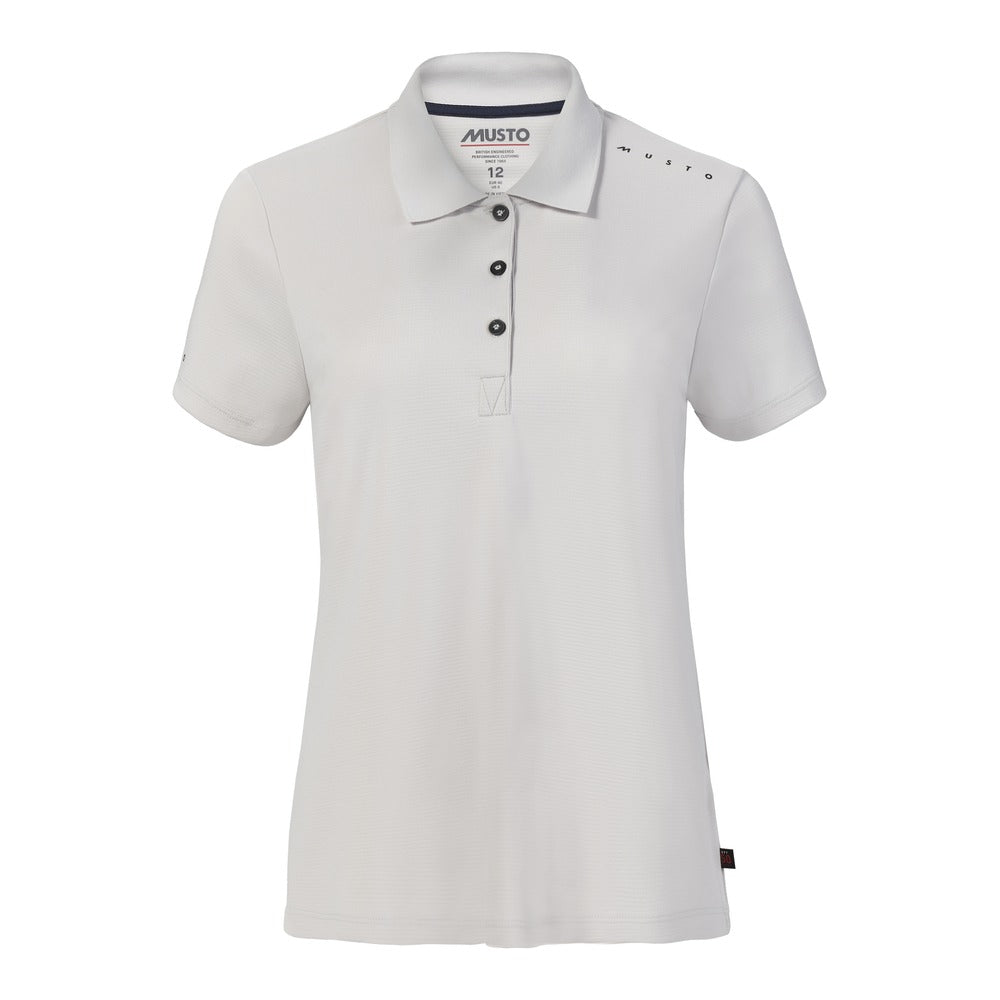 Musto Women's Evolution Crew Sunblock Short Sleeve Polo - Platinum