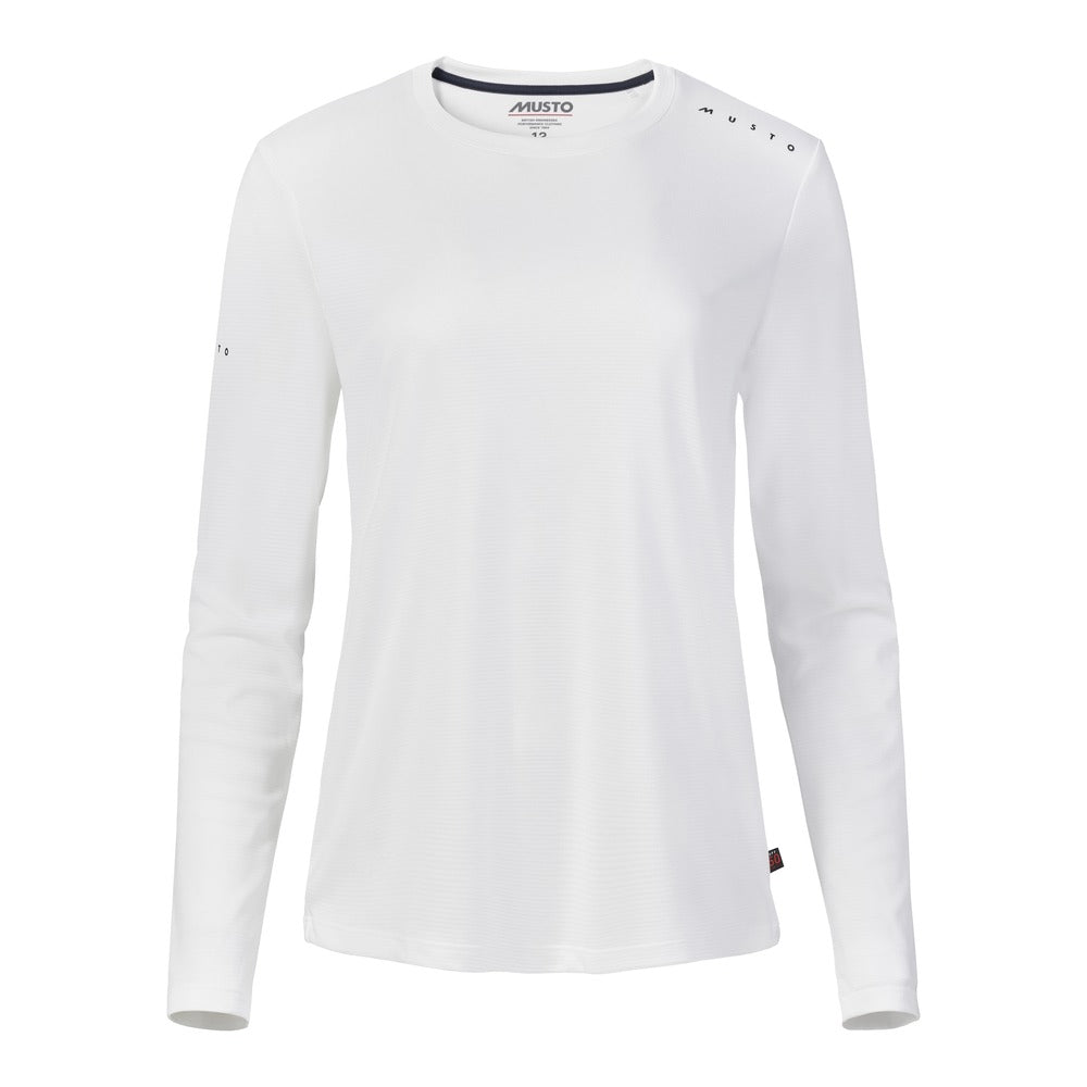 Musto Women's Evolution Crew Sunblock Long Sleeve Tee - White