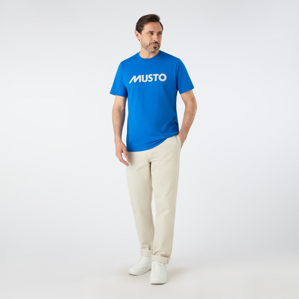 Musto Men's Musto Logo Short Sleeve Tee - Aruba Blue