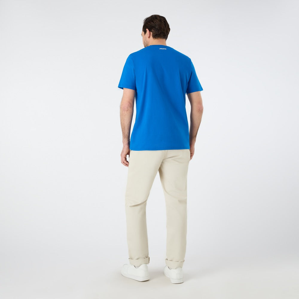 Musto Men's Musto Logo Short Sleeve Tee - Aruba Blue