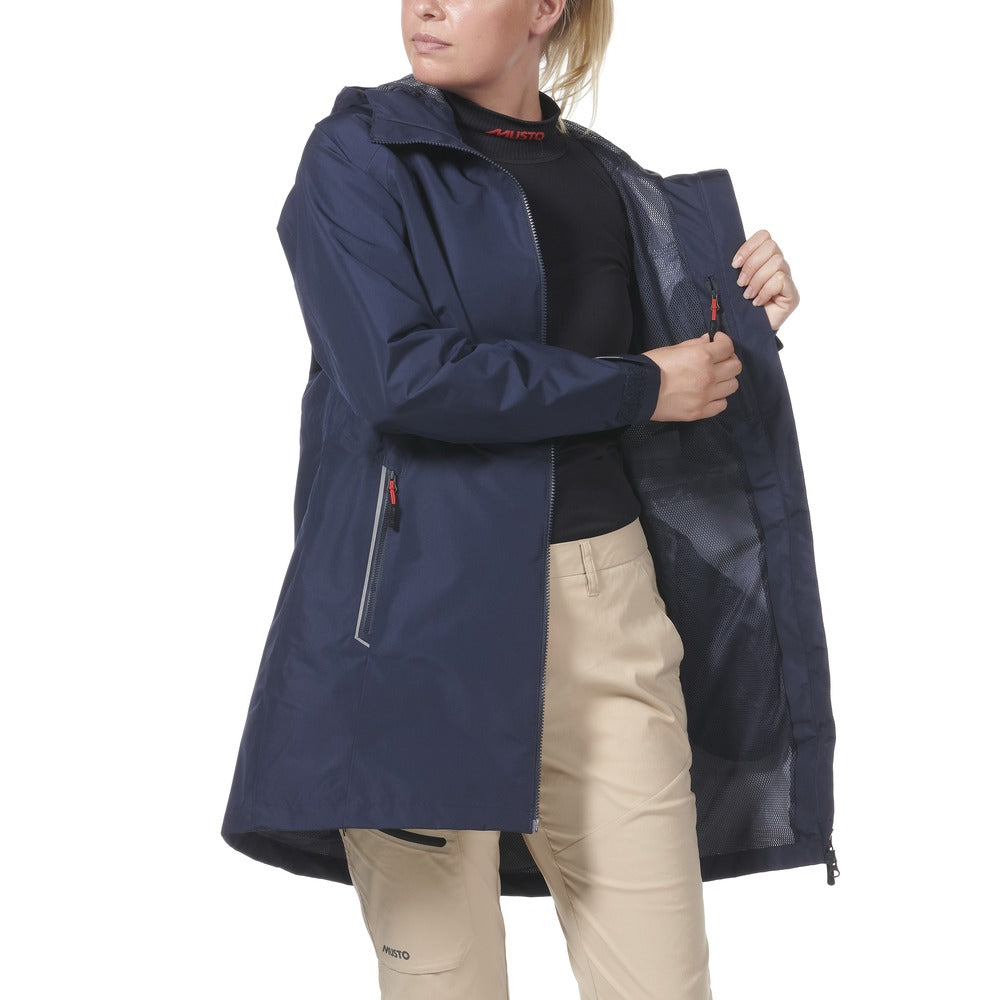 Musto Women's Sardinia Long Rain Jacket - Navy