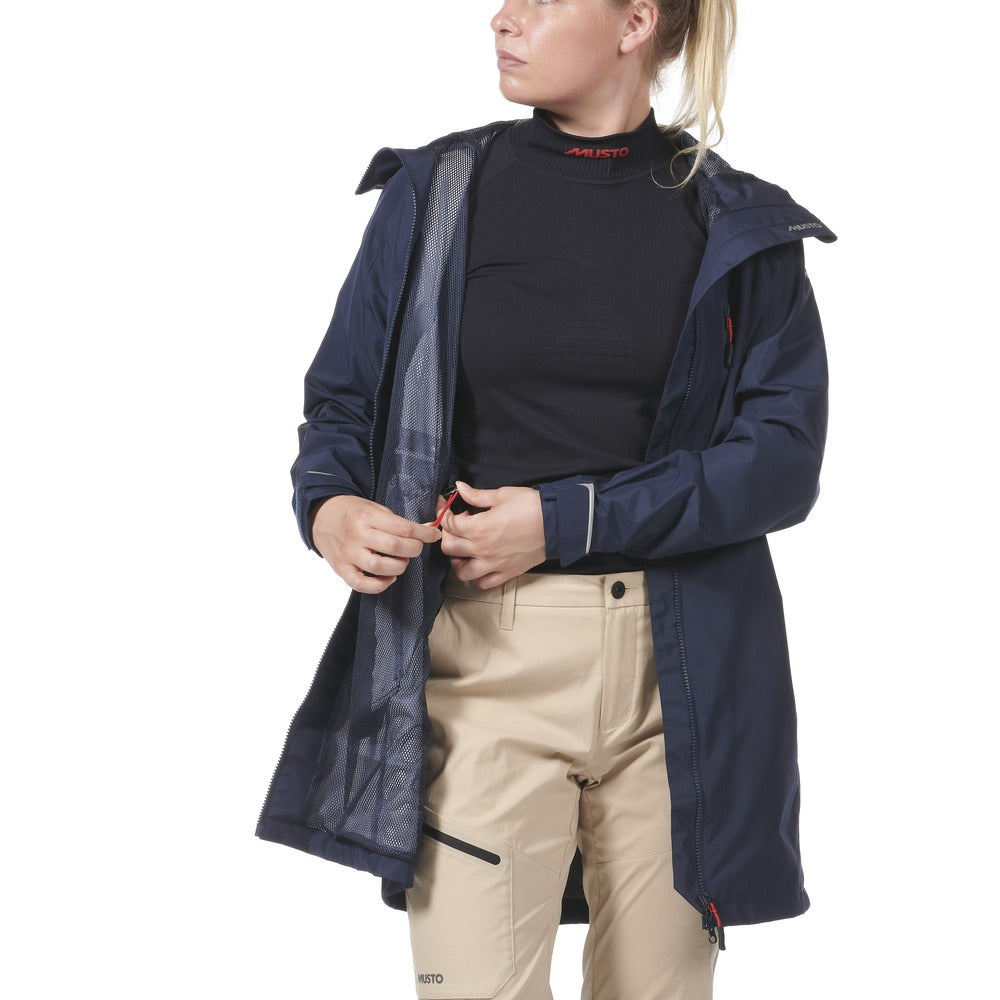 Musto Women's Sardinia Long Rain Jacket - Navy