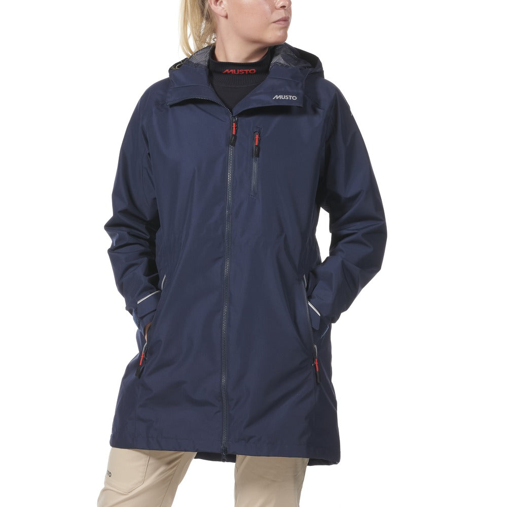 Musto Women's Sardinia Long Rain Jacket - Navy
