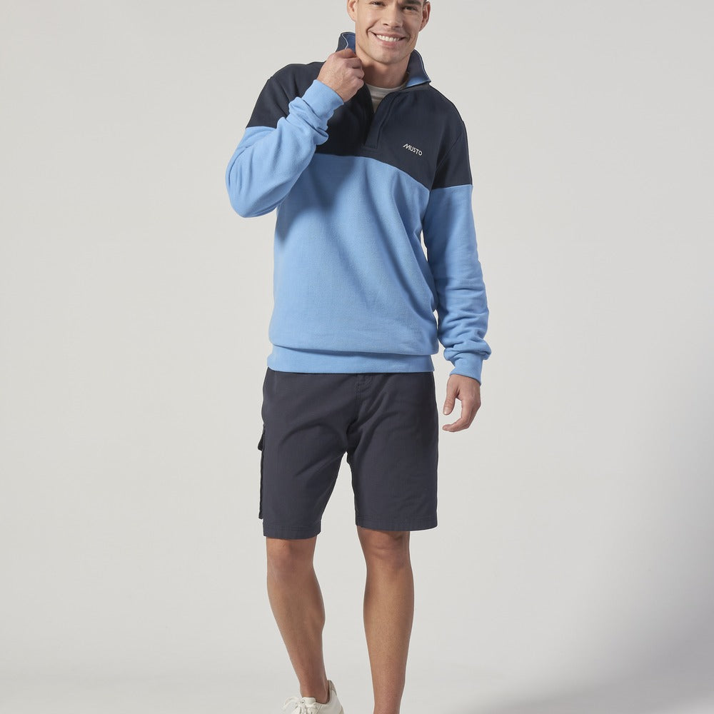 Musto Men's Marina Zip Nk Sweat - Silver Lake Blue / Navy