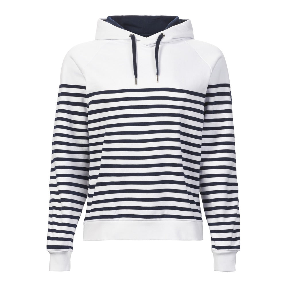 Musto Women's Marina Stripe Hoodie - White / Navy