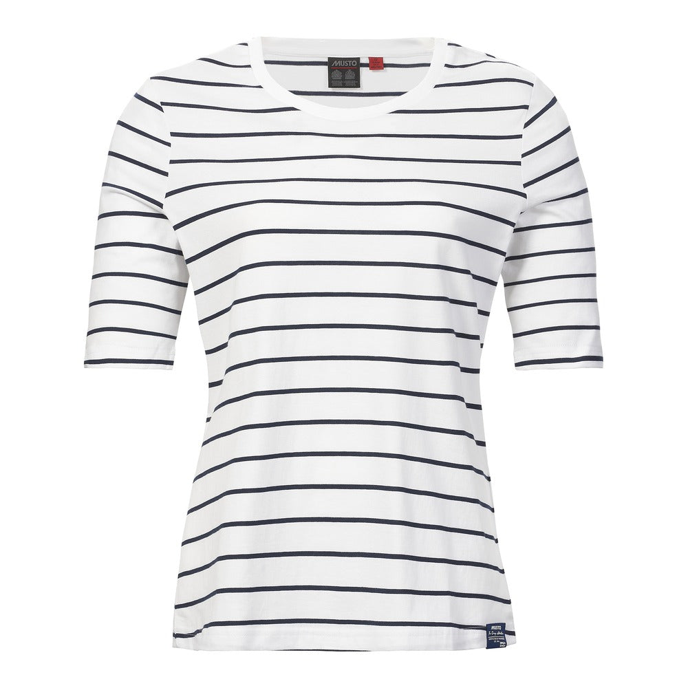 Musto Women's Marina Stripe Short Sleeve Tee - White