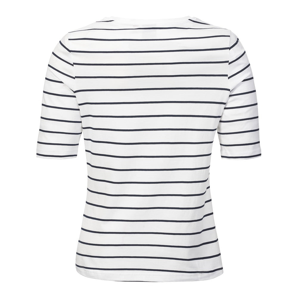 Musto Women's Marina Stripe Short Sleeve Tee - White