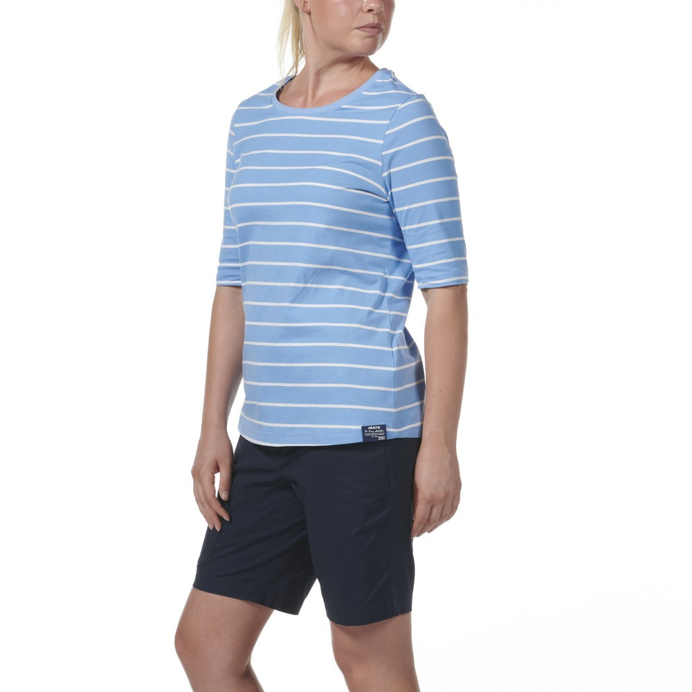 Musto Women's Marina Stripe Short Sleeve Tee - Silver Lake Blue