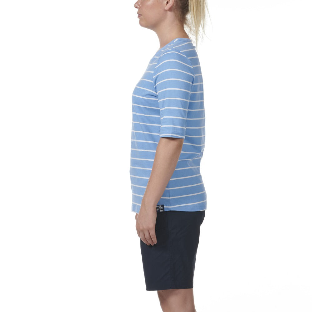 Musto Women's Marina Stripe Short Sleeve Tee - Silver Lake Blue