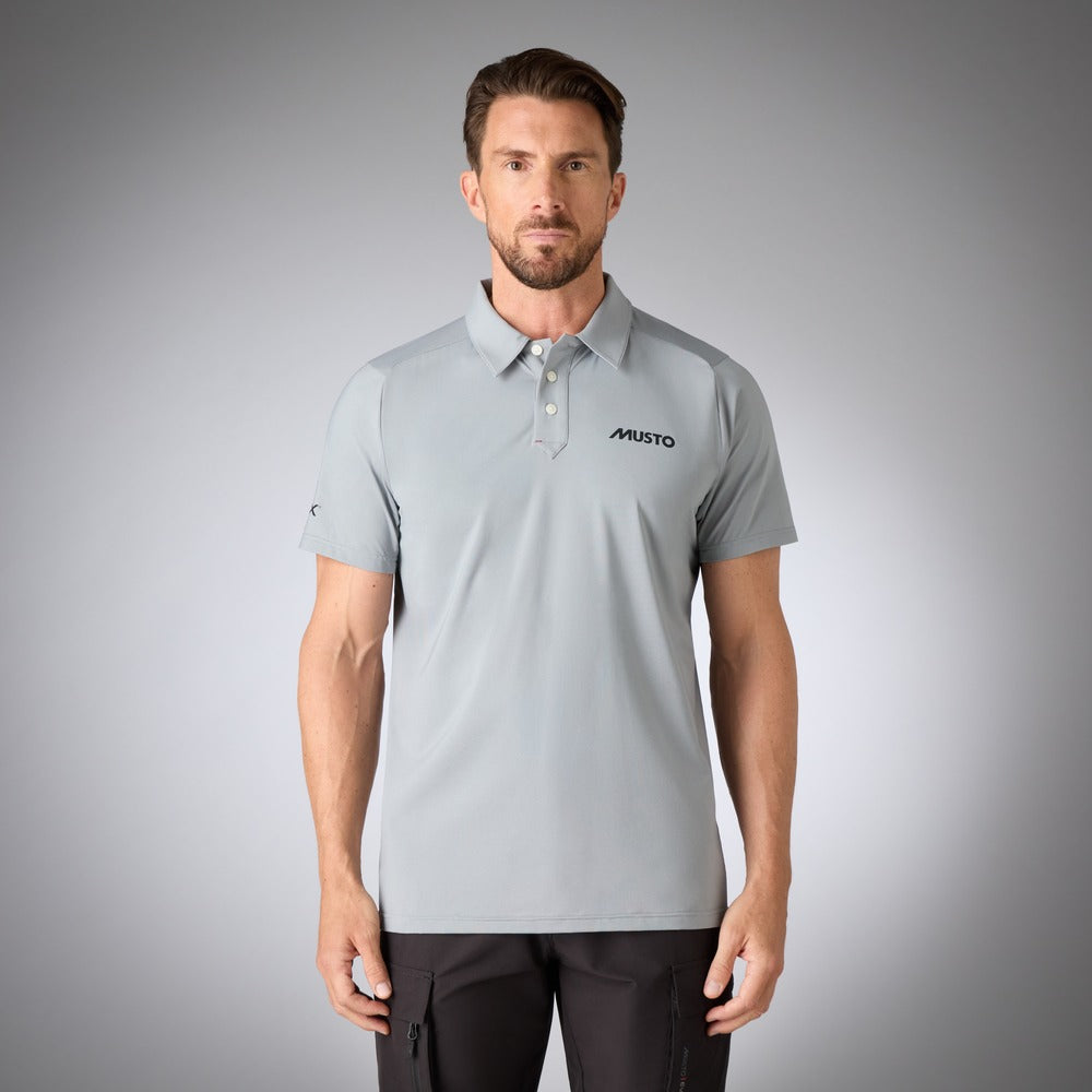Musto Men's LPX Cooling UV Short Sleeve Polo - Grey Melange