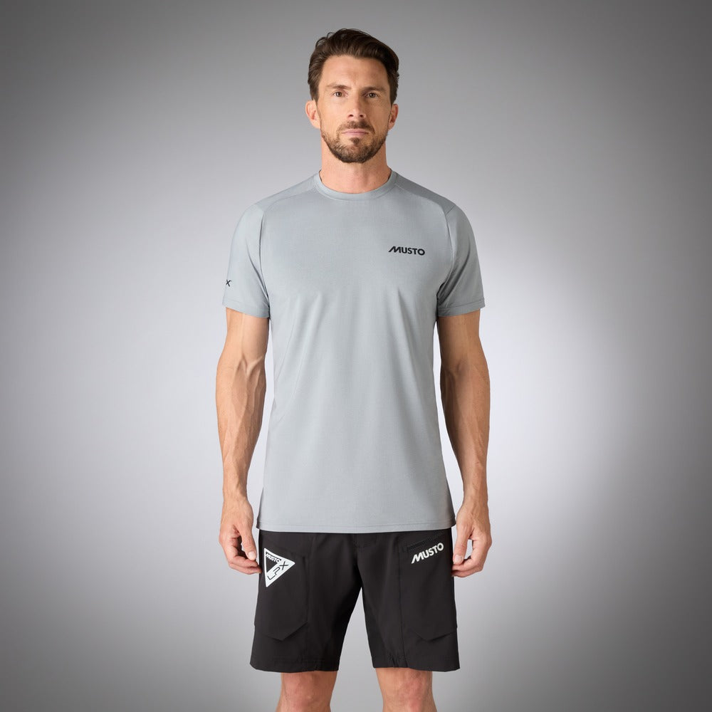 Musto Men's LPX Cooling UV Short Sleeve Tee - Grey Melange