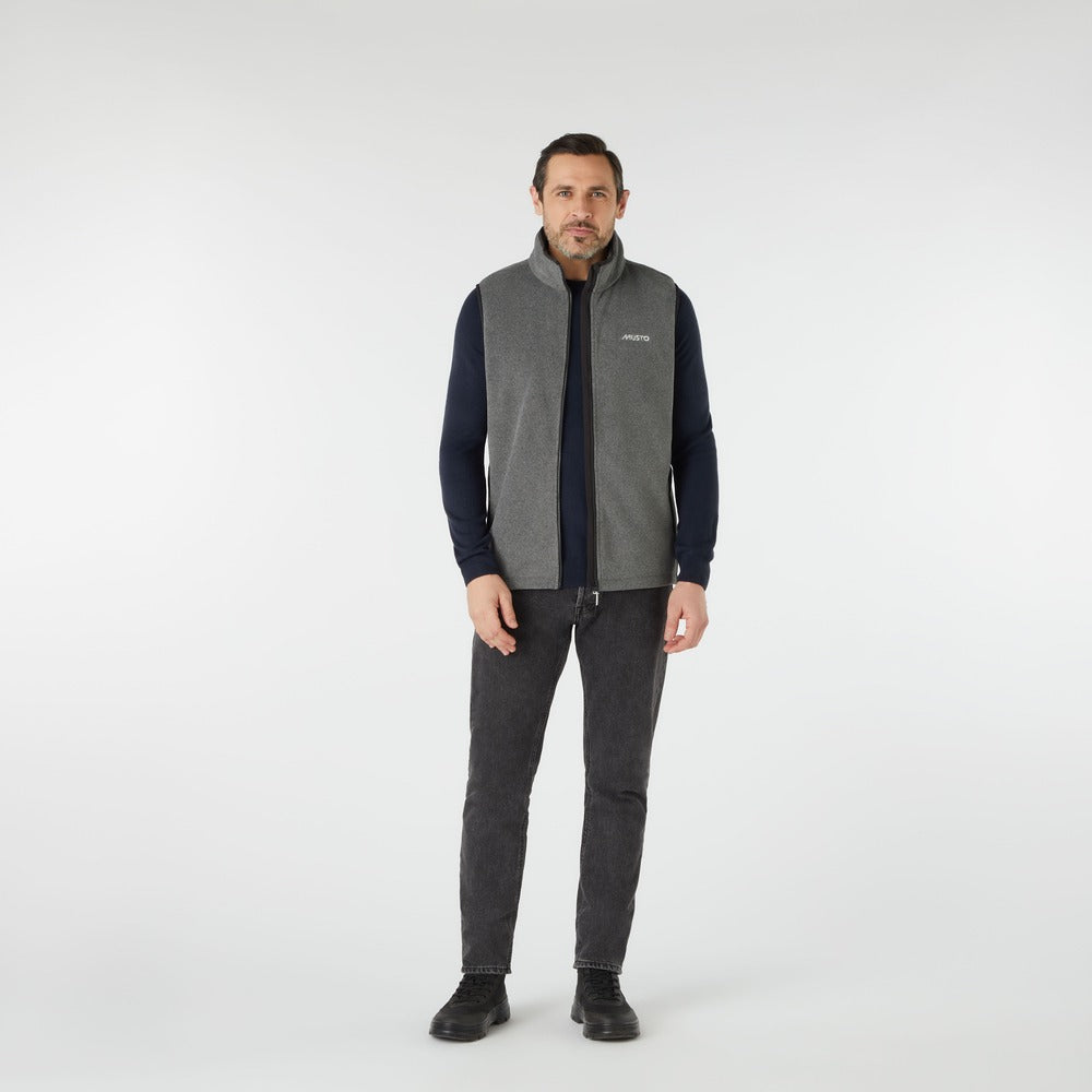 Musto Men's Nautic PT Fleece Vest - Dark Grey Marl