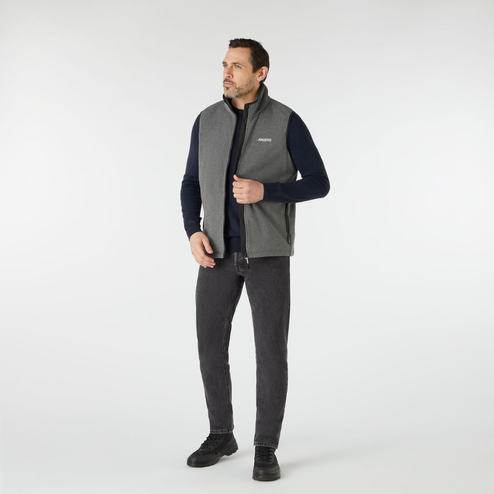 Musto Men's Nautic PT Fleece Vest - Dark Grey Marl