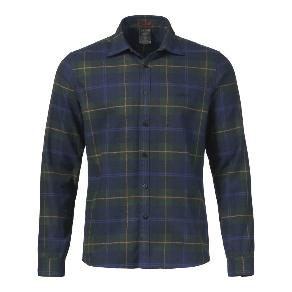 Musto Men's Long Sleeve Plaid Shirt - Darkest Spruce