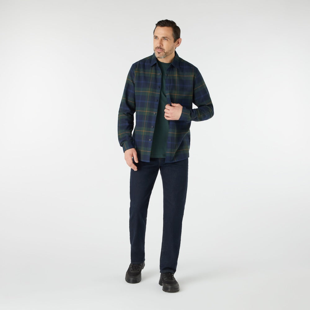Musto Men's Long Sleeve Plaid Shirt - Darkest Spruce