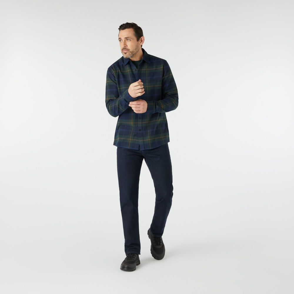 Musto Men's Long Sleeve Plaid Shirt - Darkest Spruce
