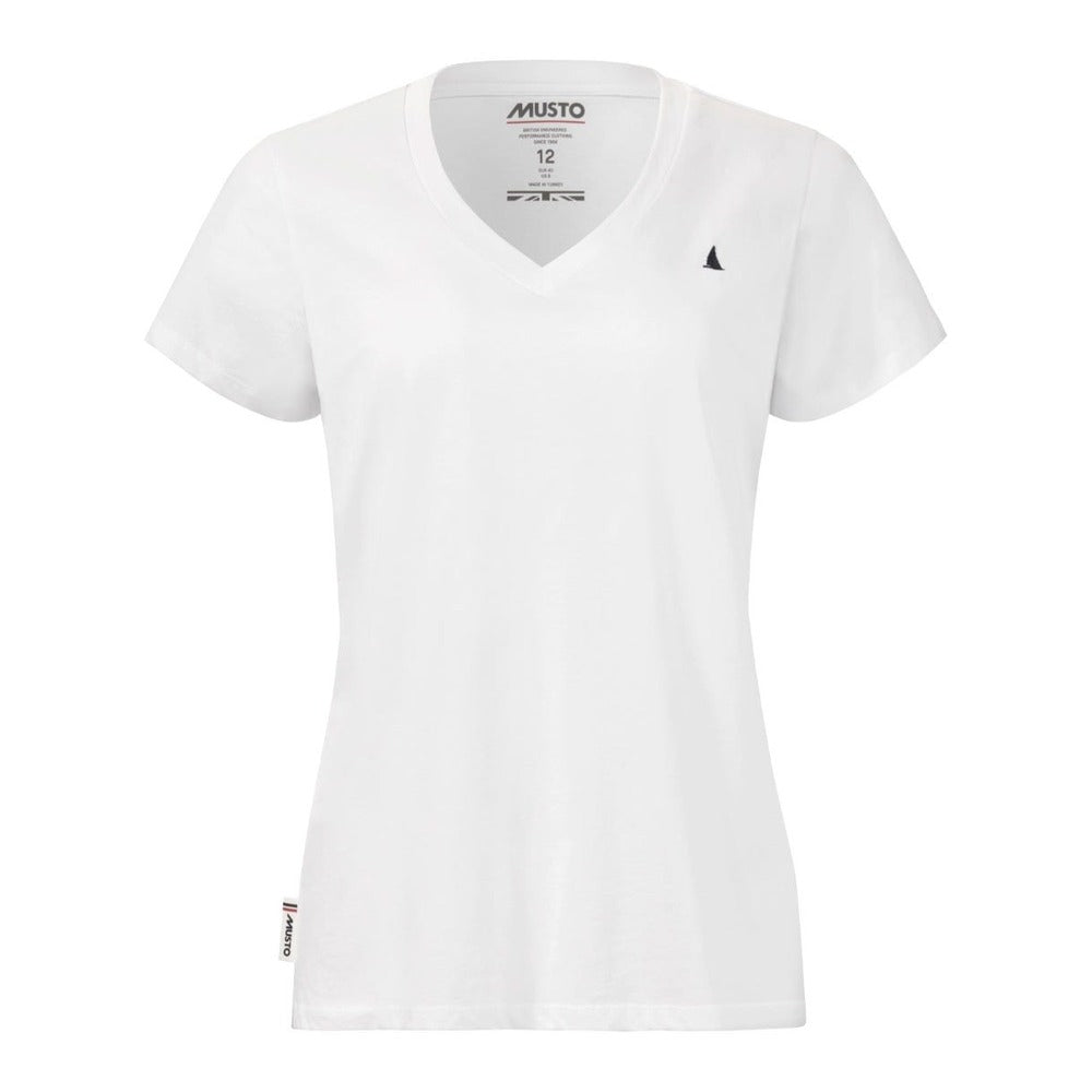Musto Women's Original V Neck Short Sleeve Tee - White