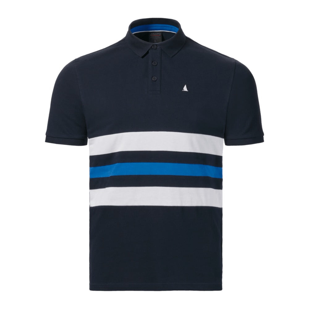 Musto Men's Original Striped Short Sleeve Polo - Navy