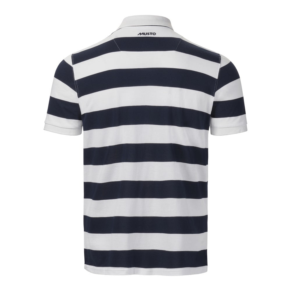 Musto Men's Original Striped Short Sleeve Polo - Navy Stripe