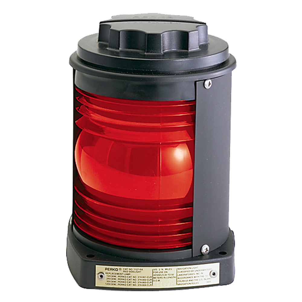 Perko Side Lights - Base Mount 112.5° 2nm Red (Black Housing)