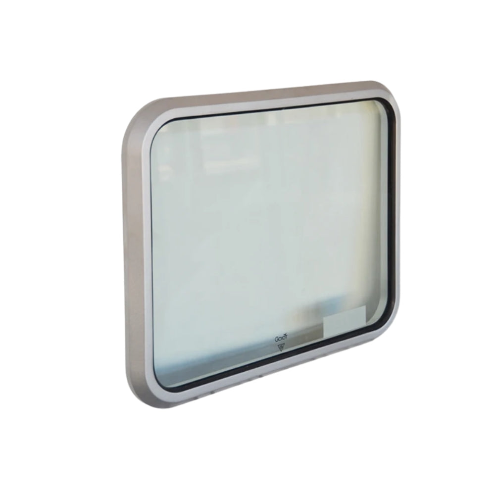 Goiot Escape Hatch - Cut Out: 51.4 x 41.5 cm (20 1/4 x 16 5/16 in) - Grey Acrylic / Aluminum Frame (124098)