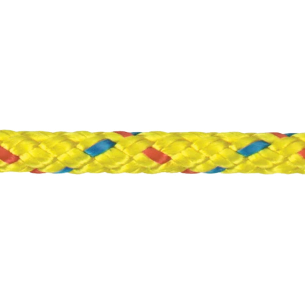 New England Ropes Mini V - 3 mm (1/8 in) Polyester Cover & Vectran Core Dinghy Line (Yellow) - Spool: 215 ft.