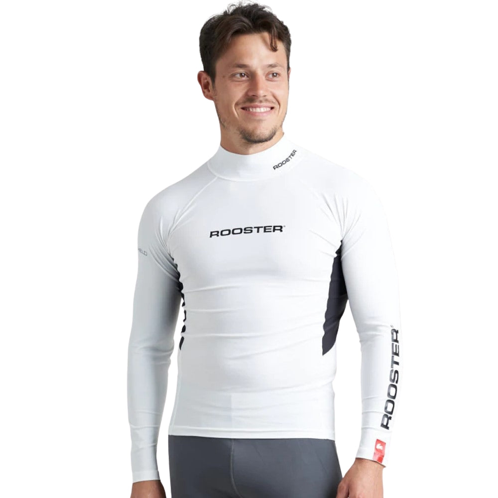 Rooster Rash Top Long Sleeve - White (130115)