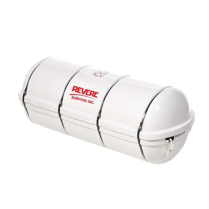 Revere Liferaft USCG/Solas Ellipse, 8 Prs, Round Canister (A), W/Hru And Cradle