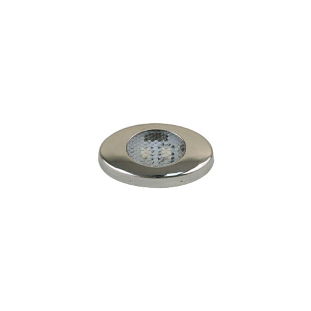 Scandvik Courtesy Lights - Oval Surface Mount - White - SS / Polished Finish (1 2/3") - LED