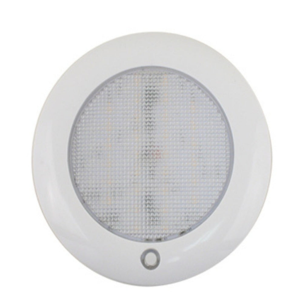 Scandvik Dome Lights - Surface Mount 5 in O.D. - Plastic - Warm white/Red - LED - with Switch