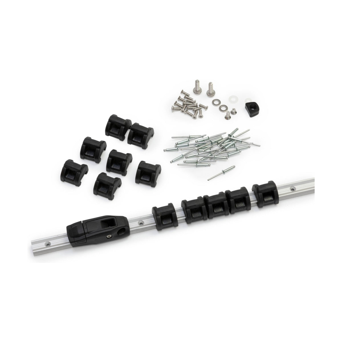 Selden Trysail Track Gate, End Stop, 12 Sliders and Fasteners.